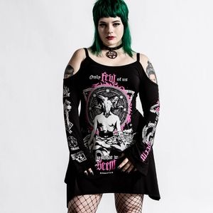 Killstar cold shoulder dress, Size Small